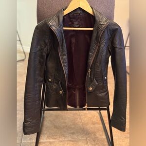 Marciano by Guess Black Leather Jacket size XS